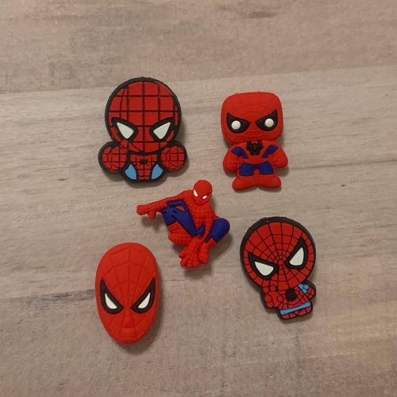Marvel Spider-Man Croc Charms 5pc NEW - Picture 1 of 3